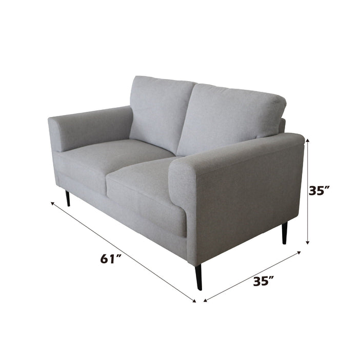 Kyrene - Loveseat - Light Gray Linen ACME