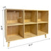6 Cube Storage Shelf, Freestanding Open Bookcase With Legs Cubby Organizer For Living Room - Natural Wood Home Essentials