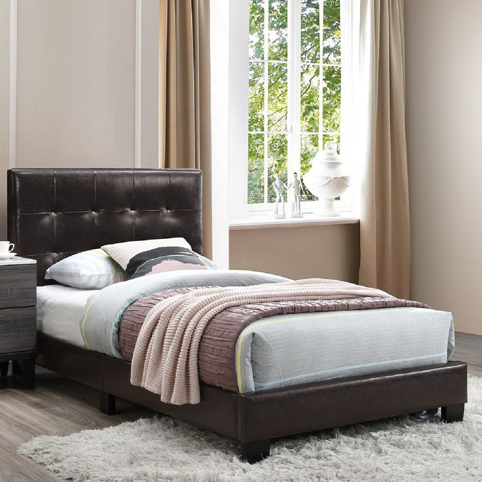 Contemporary Style Bed, Rectangle Headboard Home Essentials