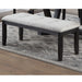 Upholstered Dining Bench With Tufted Seat And Nailhead Trim - Antique Black Home Essentials