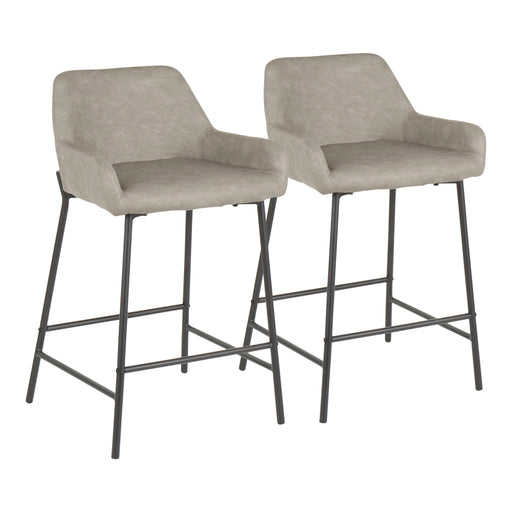 Daniella - Industrial Fixed Height Counter Stool (Set of 2) Lumi Source