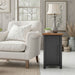Chairside Table - Black / Whiskey Home Essentials