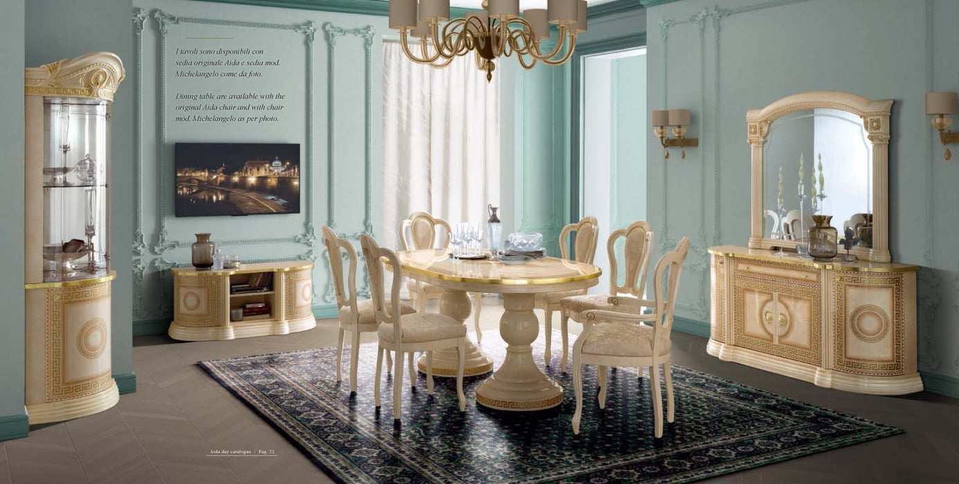 Aida - Dining Table - Ivory / Gold Camelgroup Italy