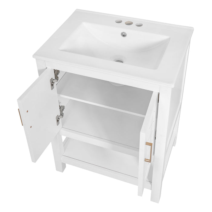 Modern Bathroom Vanity With Elegant Twill Design Hearth and Haven