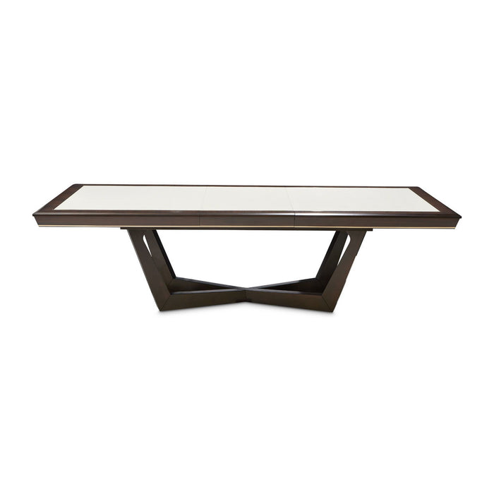 Belmont Place - Rectangular Dining Table - White / Dark Brown
