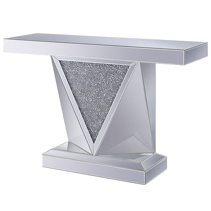 Noralie - 31"H Console Table - Mirrored & Faux Diamonds
