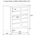 Palamino - 5 Drawer Bedroom Chest - Black Furniture Max