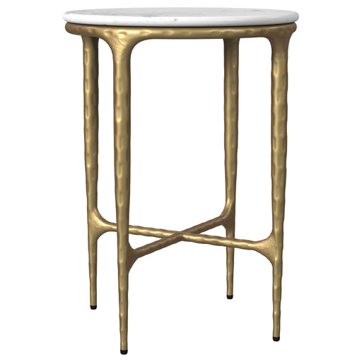Prussia - Round Side Table - White Marble Furniture Max