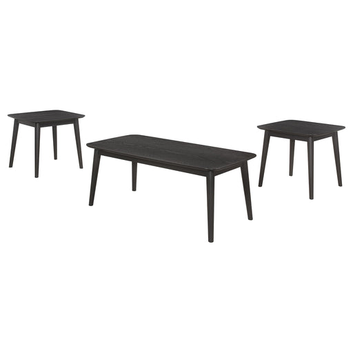 Bivens - 3 Piece Rectangular Coffee Table Set - Black Furniture Max