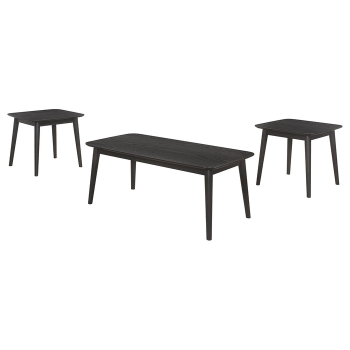 Bivens - 3 Piece Rectangular Coffee Table Set - Black Furniture Max