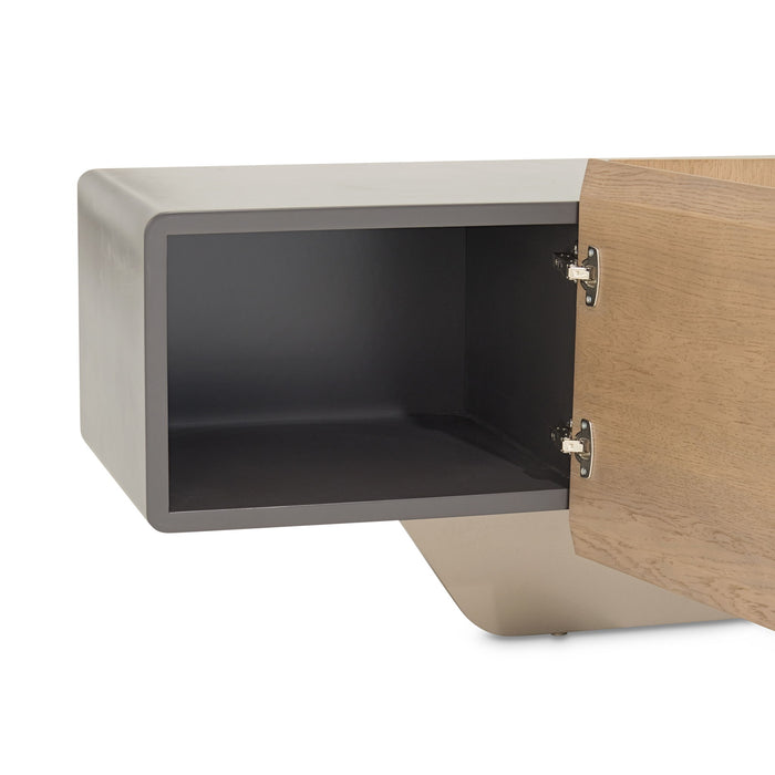 Bristol Point - Media Cabinet - Saddle Brown Michael Amini