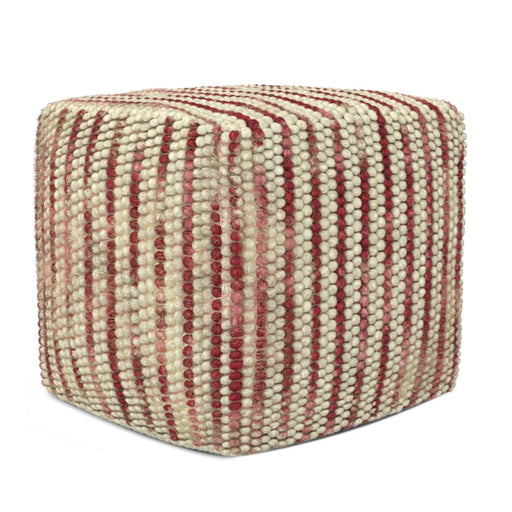 Zoey - Handcrafted Woven Cube Pouf Simpli-Home