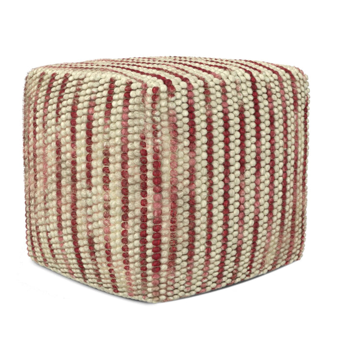 Zoey - Handcrafted Woven Cube Pouf Simpli-Home