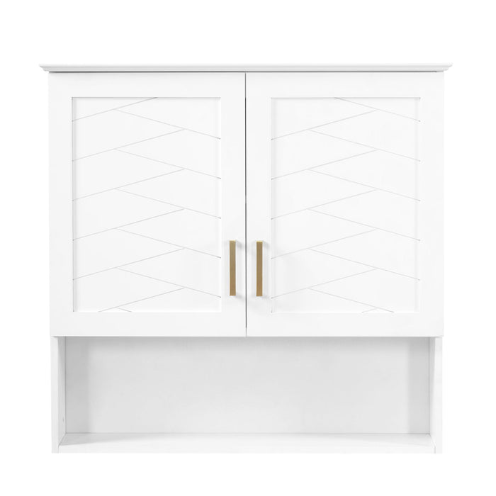 30" Bathroom Cabinet With Adjustable Shelf, Wall Mounted Medicine Cabinet - White Hearth and Haven