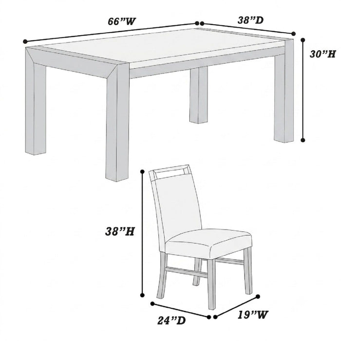 Dining Set With Table And Side Chairs Home Essentials