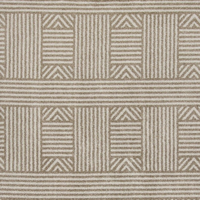 2' X 3' Geometric Indoor Outdoor Area Rug - Beige