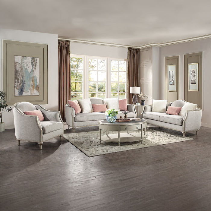 Kasa - End Table - Sintered Stone & Champagne ACME