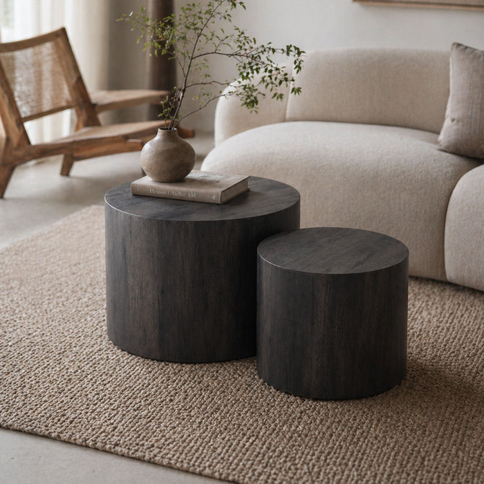 Modern Round Nesting Coffee Table (Set of 2) Home Essentials