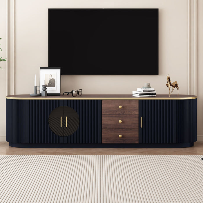 Minimalist TV Stand With 3 Drawers And 1 Shelf Hearth and Haven