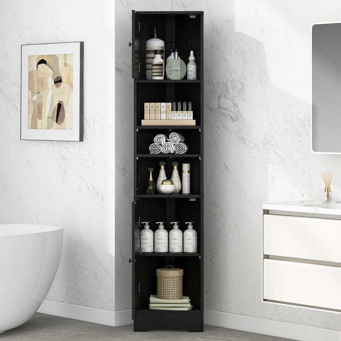 Multi Functional Corner Cabinet With Adjustable Shelves And 2 Doors Hearth and Haven