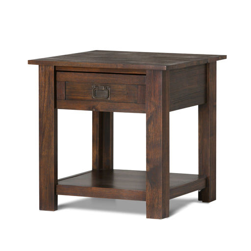 Monroe - End Table - Distressed Charcoal Brown Simpli-Home
