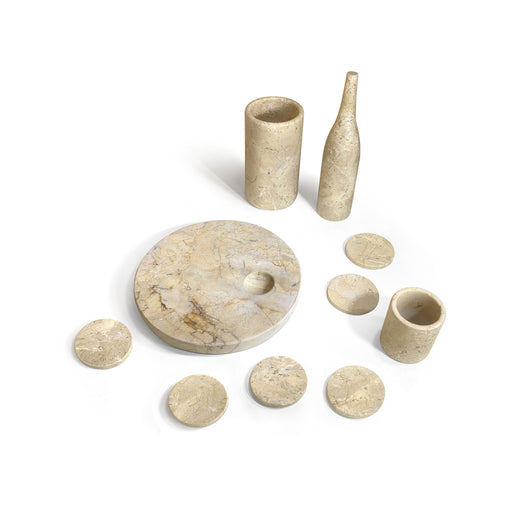 10 Pieces Luxury Natural Marble Dining Room Accessories Set Daily Nest
