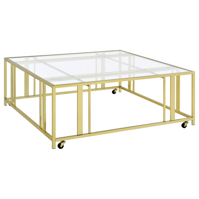 Square Coffee Table - Brushed Brass Furniture Max