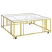 Square Coffee Table - Brushed Brass Furniture Max