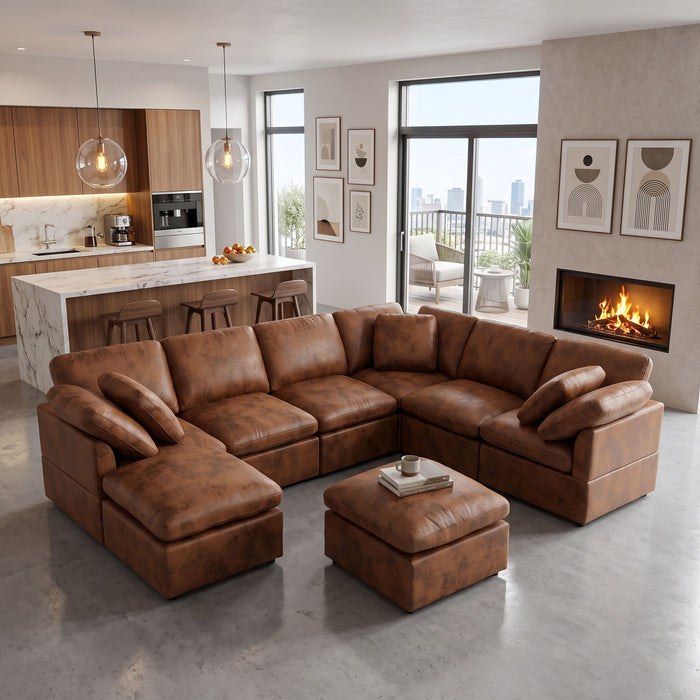Deep Modular Cloud Sofa, Freely Configurable Home Essentials