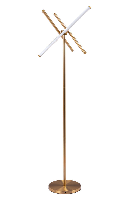 Garza - Floor Lamp - Brass Zuo Modern