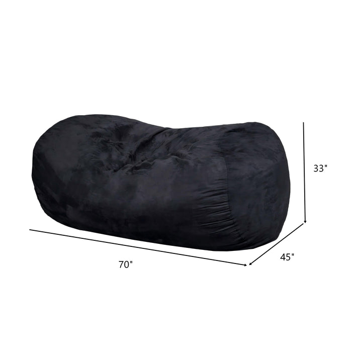 Lara - Cylindrical Bean Bag - Black Home Essentials