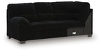 SimpleJoy - LAF Sofa With Corner Wedge - Onyx Signature Design by Ashley®