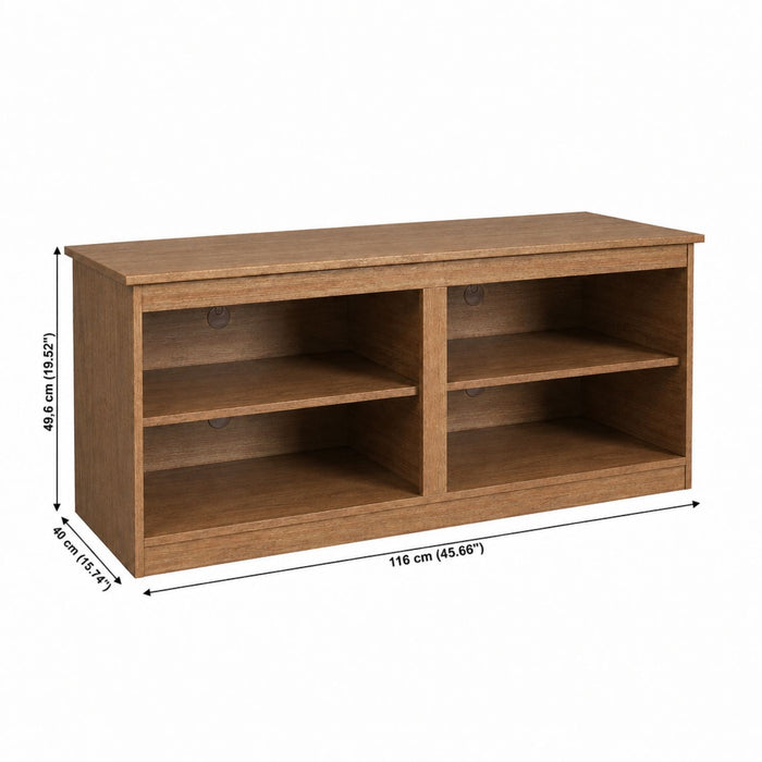 TV Stand For TVs Up To 50" With Open Shelves And Cable Management Home Essentials