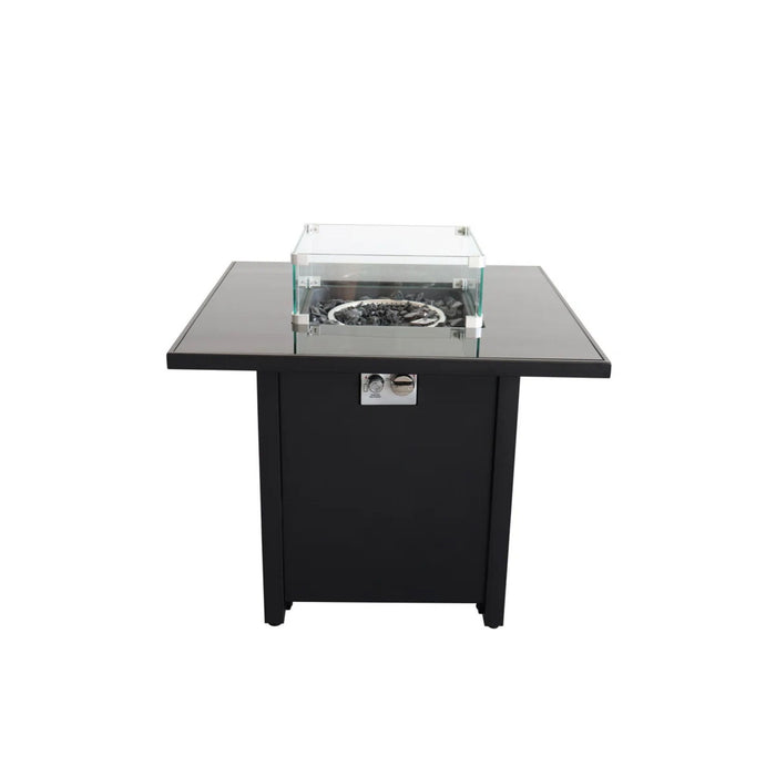 Powdercoated Fire Pit With Top - Black LSI Patio Furniture