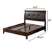 Eastern King Bed With Button Tufted Headboard - Brown Home Essentials