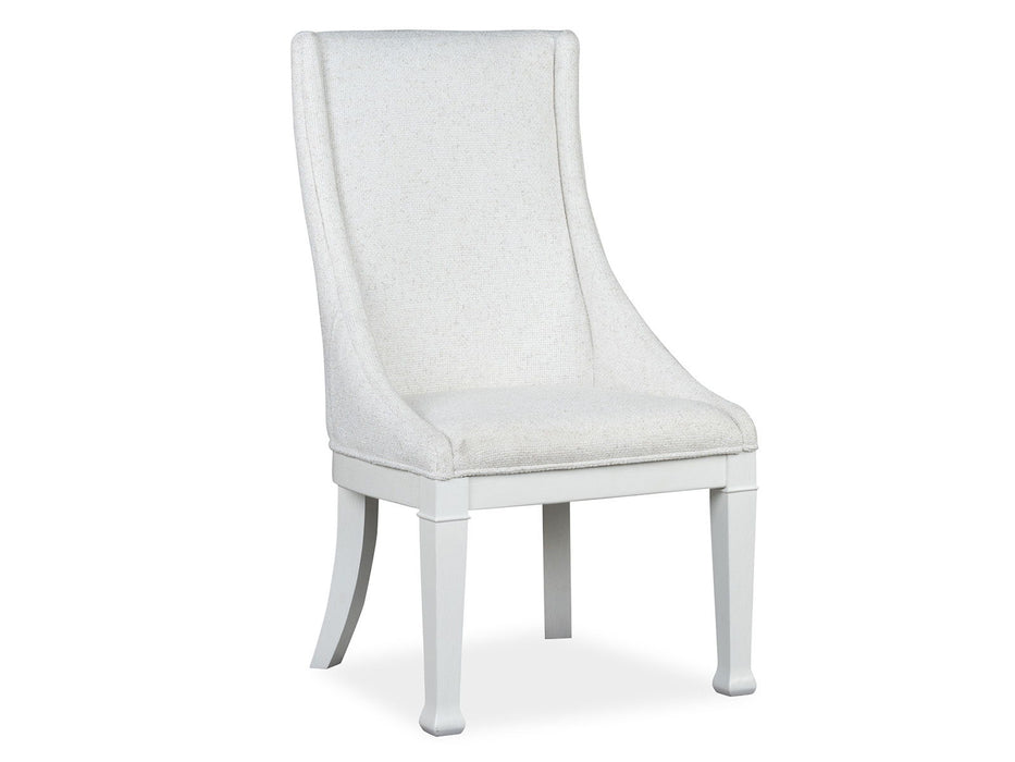 Kingston - Upholstered Host Chair (Set of 2) - Whisper White And Cerused Nutmeg Magnussen Furniture