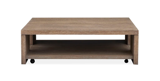 Cypress - Square Cocktail Table With Casters - Spiced Brown Magnussen Furniture