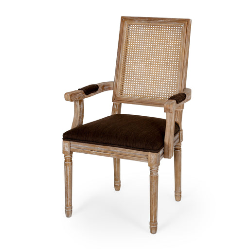 Elegant French Country Style Dining Chair With Cane Backrest Noble House