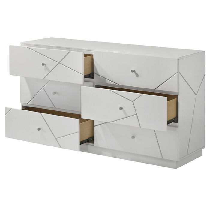 Esther - Dresser - White / Silver ACME