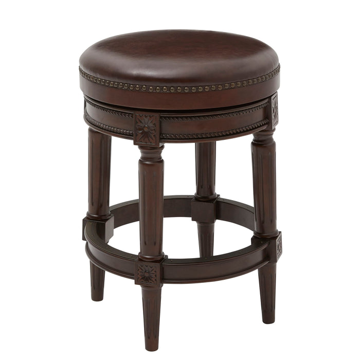 Rustic Elegance Backless Swivel Stool Home Essentials