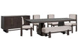 Tauren - 7 Piece Extendable Double Pedestal Dining Table Set Magnussen Furniture
