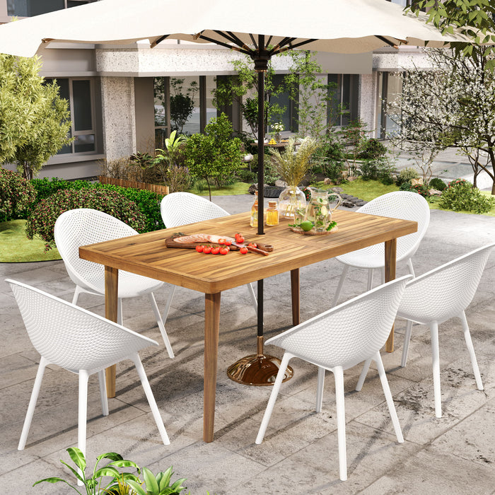Gable Janiyah - 7 Pieces Outdoor Dining Set
