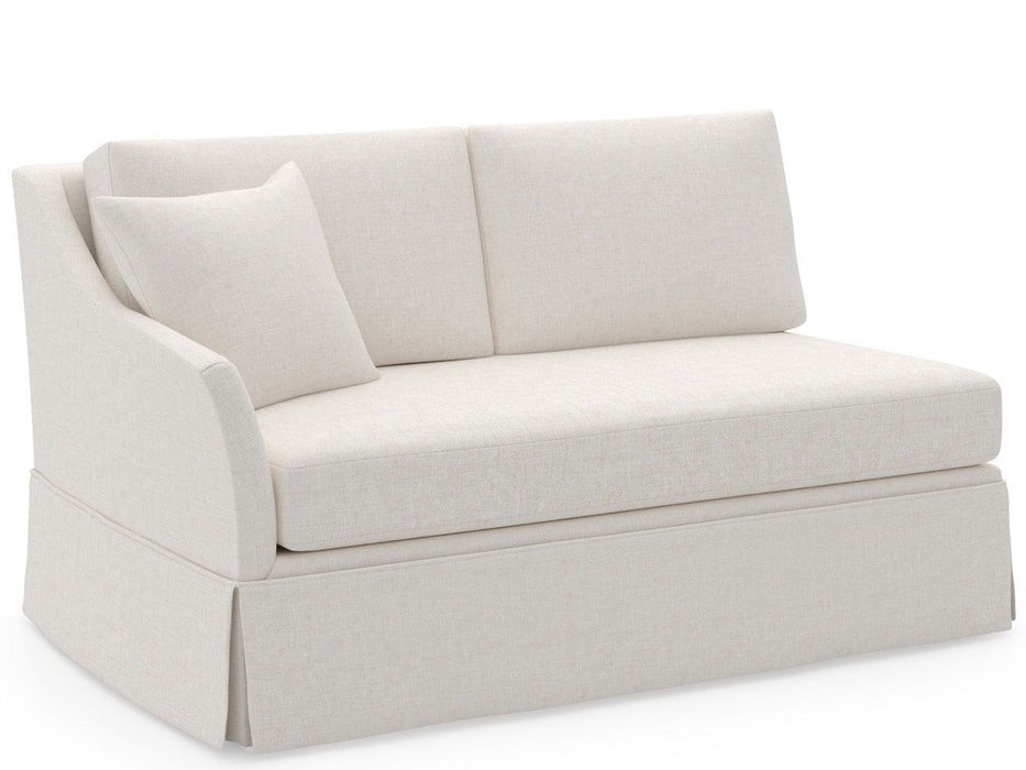 Madison - Skirted Loveseat LAF, Special Order - White Universal Furniture