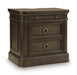 Wickenger - Two Drawer Night Stand - Dark Brown Signature Design by Ashley®