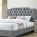 Modern Bed Frame With Tufted Upholstered Headboard Home Essentials