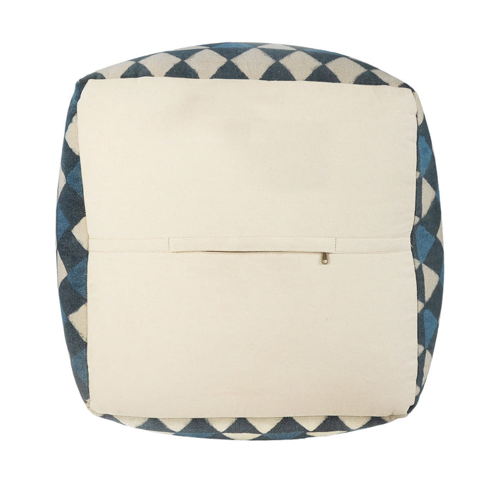 Cotton Ottoman 20" - Blue