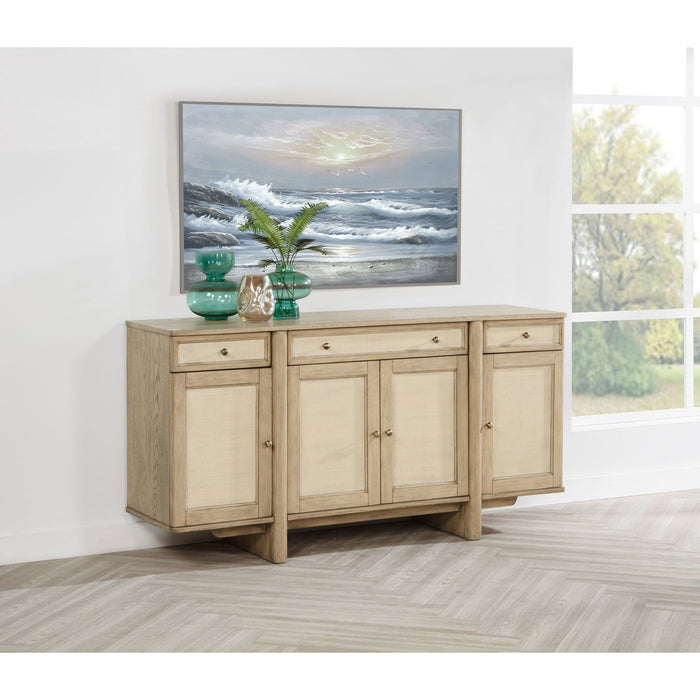 Kimpton - 4 Door Sideboard Buffet Cabinet - Beige Furniture Max
