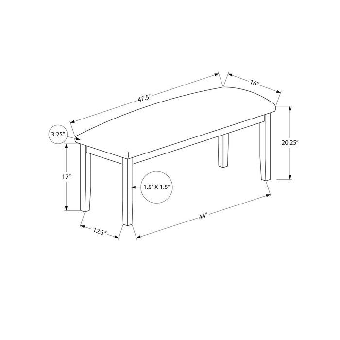 Bench, Rectangular, Hallway, Upholstered, Transitional