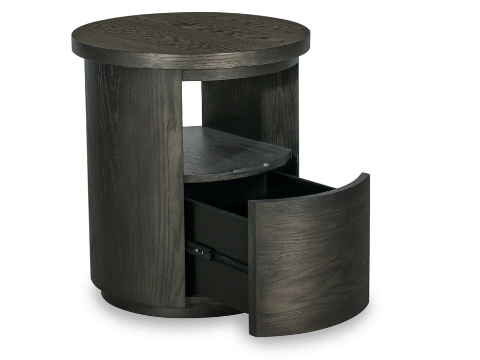 Bosley - Round End Table - Coffee Bean Magnussen Furniture