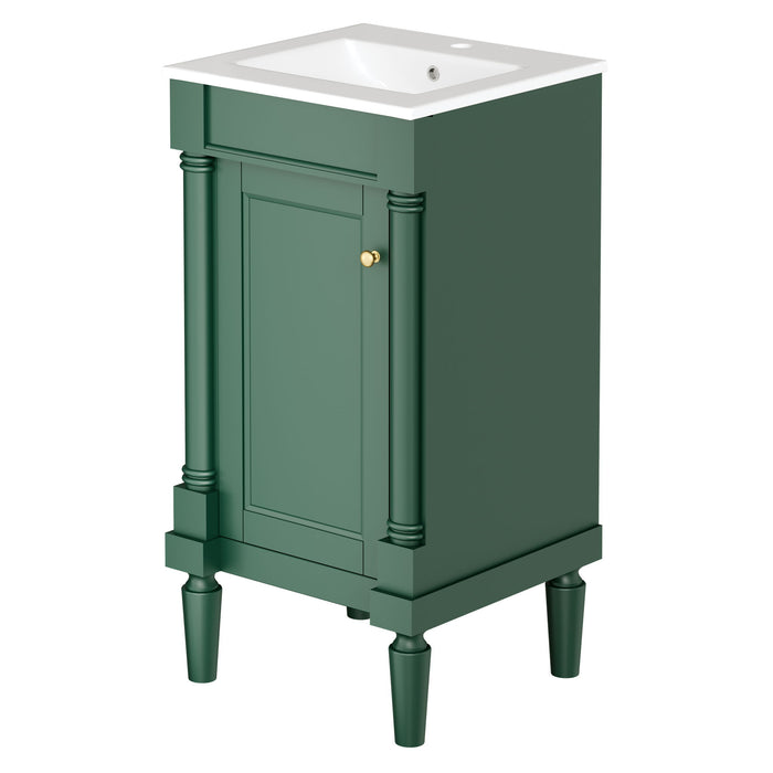French Style Bathroom Cabinet With Sink, Adjustable Shelf Hearth and Haven